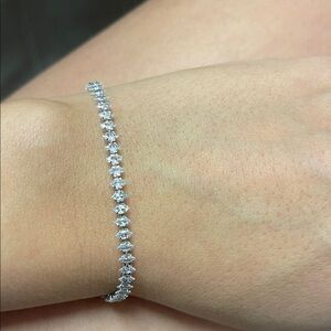 Elegant Silver Tennis Bracelet